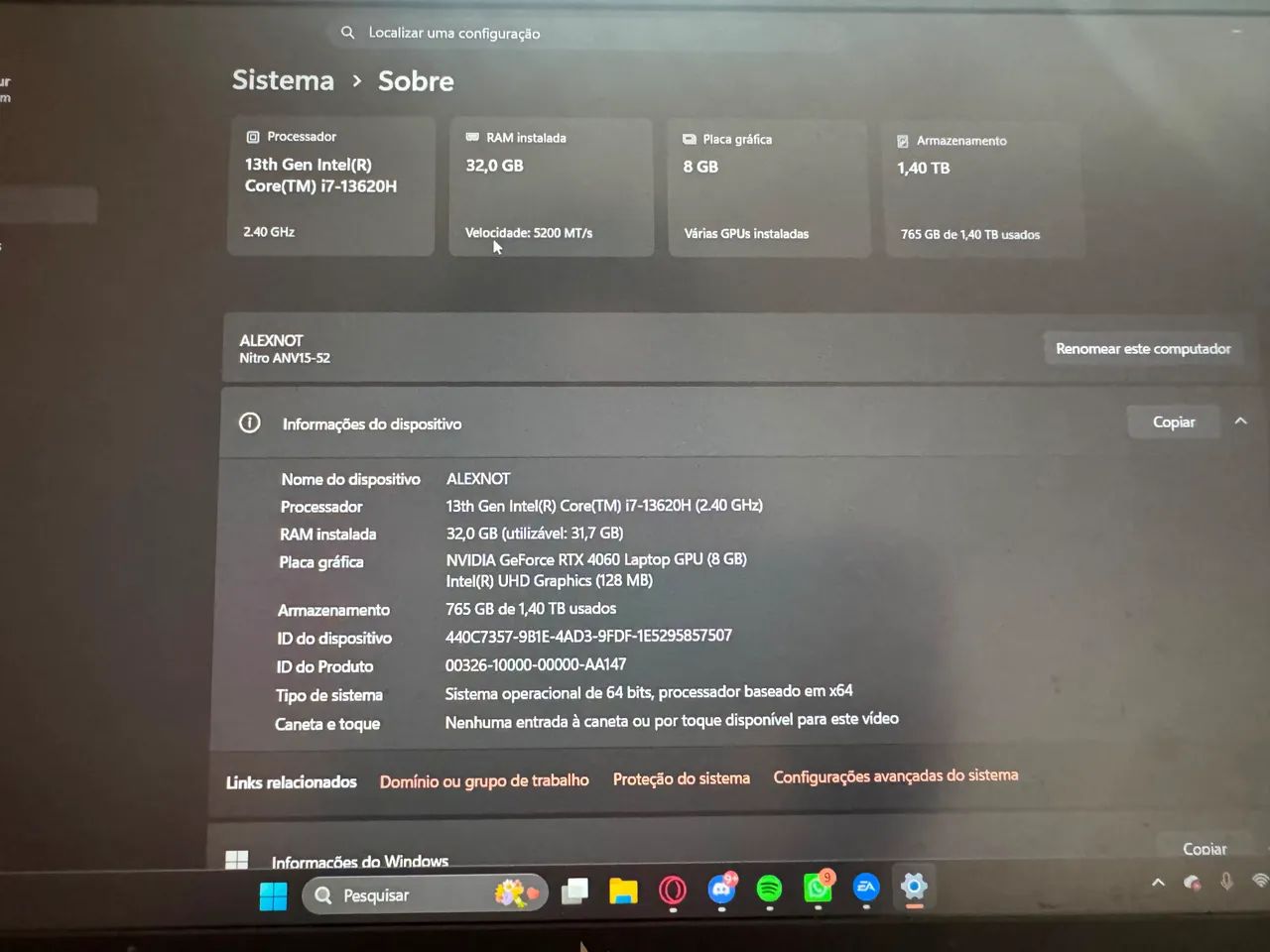 Notebook gamer i7 13ª | RTX 4060 8gb - Foto 3