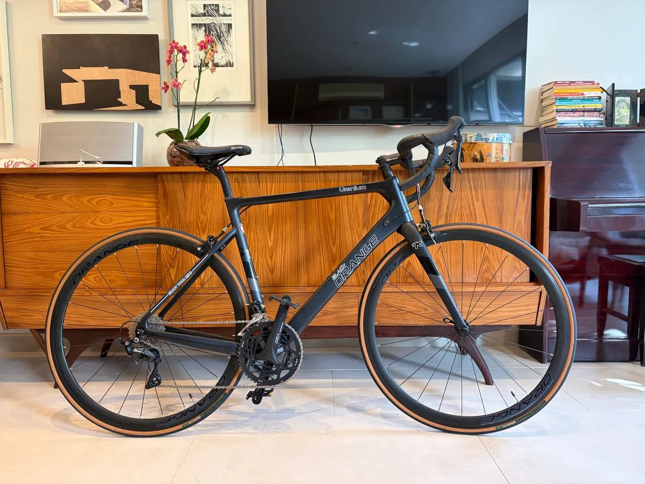 Bicicleta Speed - Black Orange Uranium - Foto 4