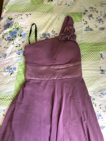 vestido de festa roxo claro