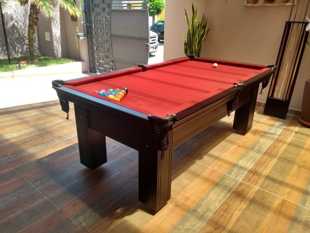 Mesa de Bilhar Charme 2,20 x 1,20 Preta Verniz Cód: Y24S18F5 - Foto 2