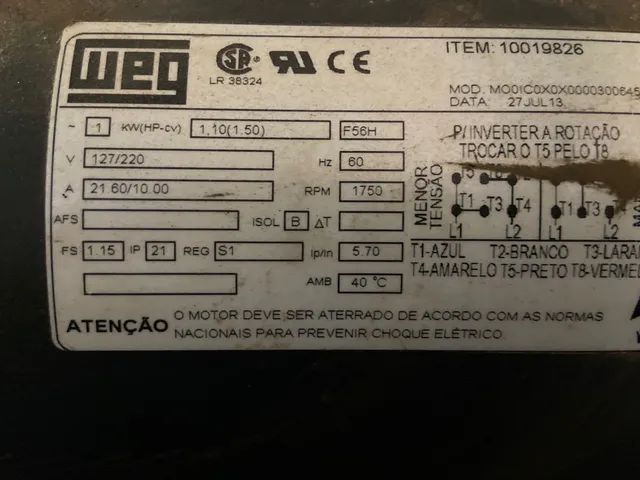Prensa com motor de 1,5 cavalos 220v - Foto 3