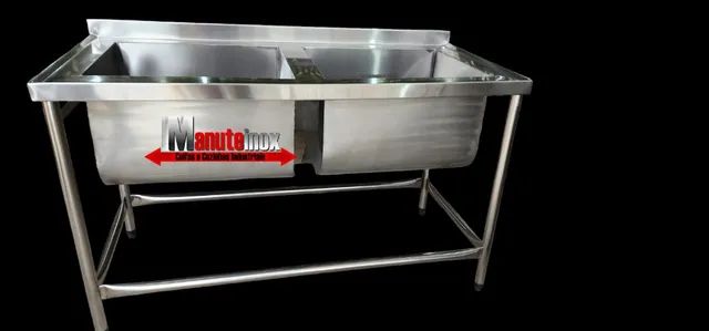 Tanque pia bancada inox sob medida inoxidável
