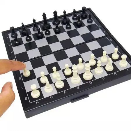 jogo de tabuleiro xadrez e dama  2em1 elj09001 redstar 19cm - Foto 3