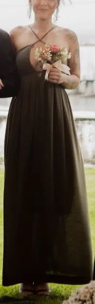 vestido P longo - verde musgo - Foto 2