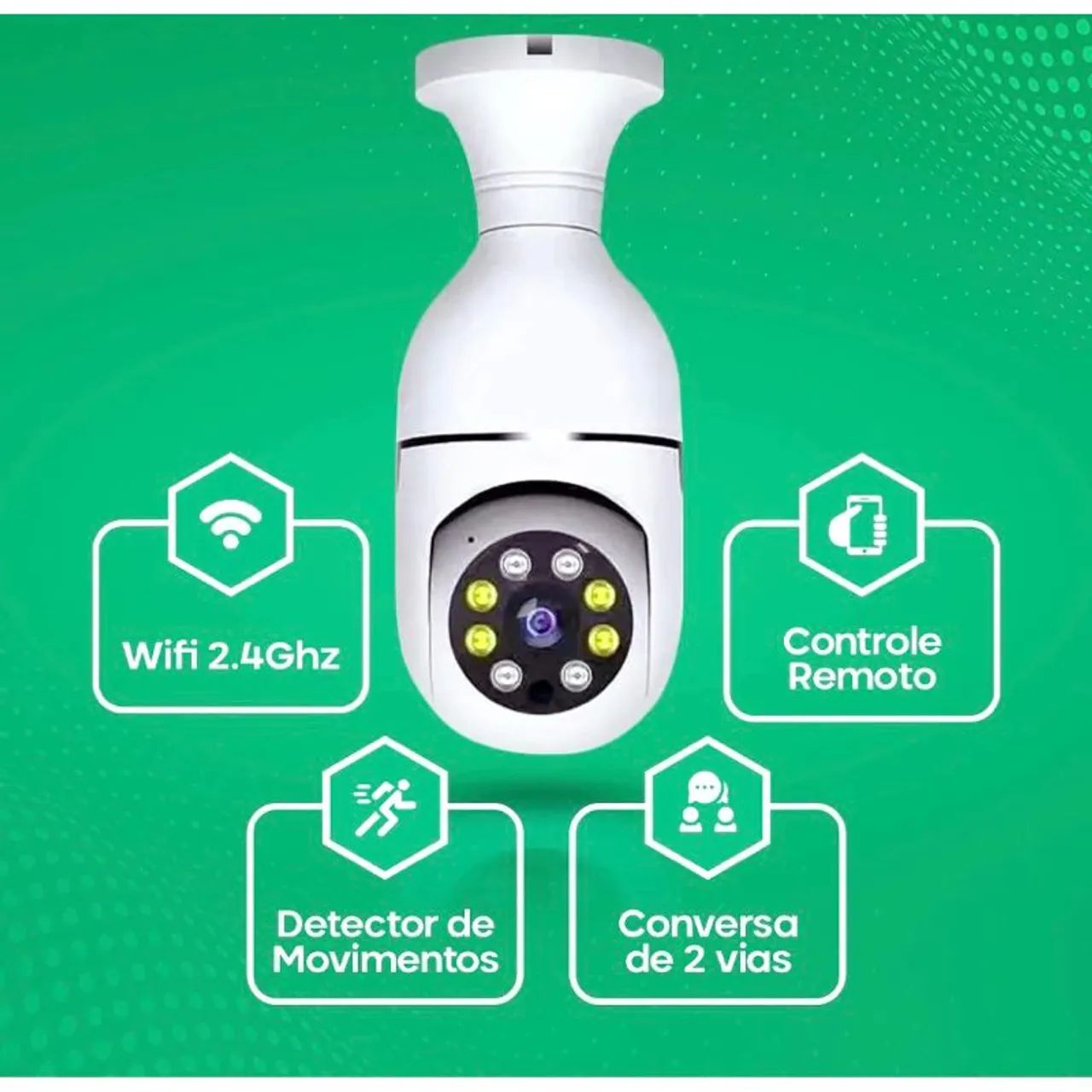 Câmera de segurança Wi-Fi disfarçada de lâmpada - Foto 3