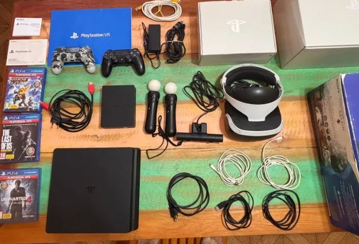 PlayStation 4 Slim com Oculos VR Jogos 2 Controle Excelente Estado Consoles de Video Game Vila Mazzei Sao Paulo 1363590146 OLX
