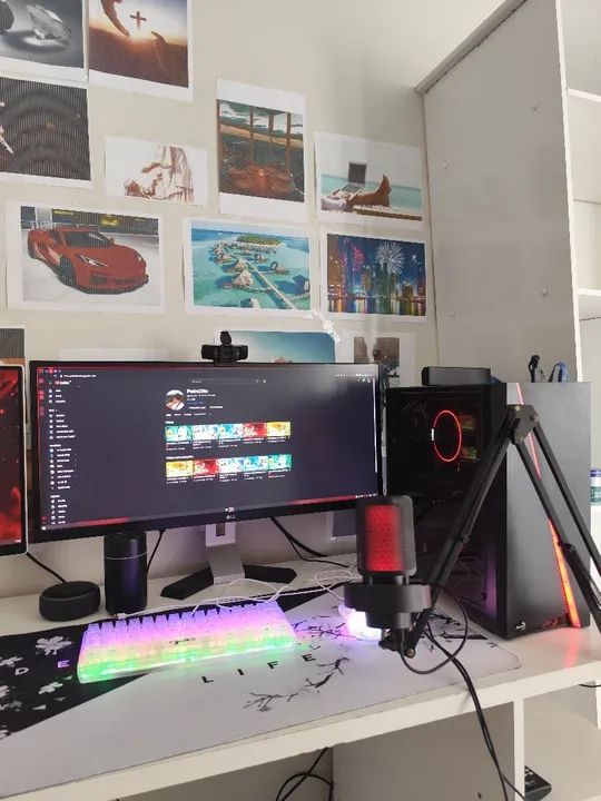 Setup Gamer Completo - Monitor Ultrawide 75Hz PC Full AMD - Kit HYSJ + Webcam C920s - Foto 4