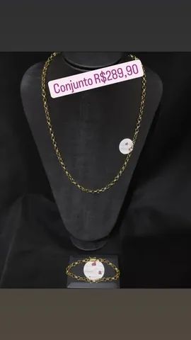 Kit Conjunto Corrente e Pulseira Masc