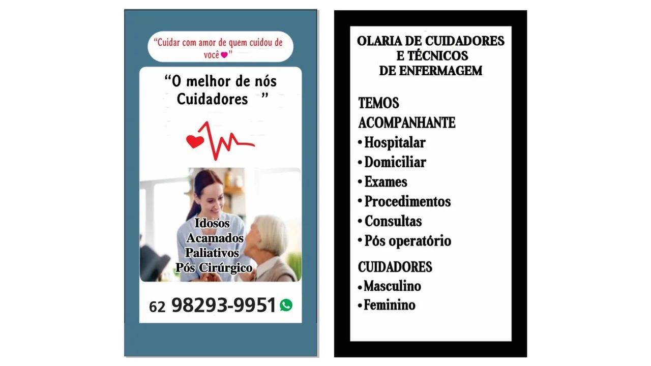 Cuidadora e acompanhante hospitalar - Serviços - Jardim Tropical, Aparecida  de Goiânia 1318135965 | OLX