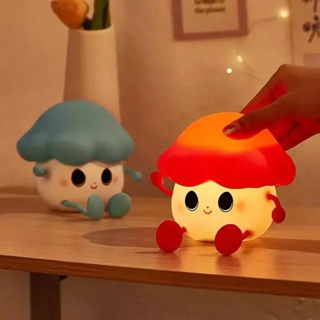 Luminária Led Cogumelo Touch Luz Noturna Cabeceira - Loja Natan Abreu  - Foto 3