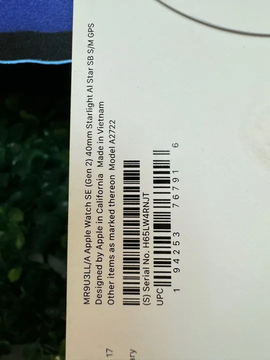 Apple Watch SE2 40mm Starlight GPS novo lacrado 1 ano de garantia Apple  - Foto 2