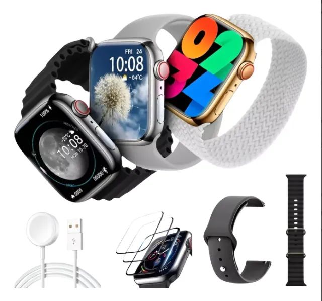 Smartwatch Hw9 Pro Max Com 3 Pulseiras de BRINDE Tela Amoled