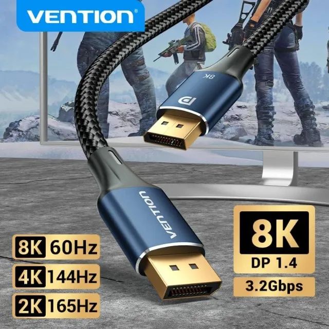 Cabo Displayport 8K 1.4 Blindado Vention