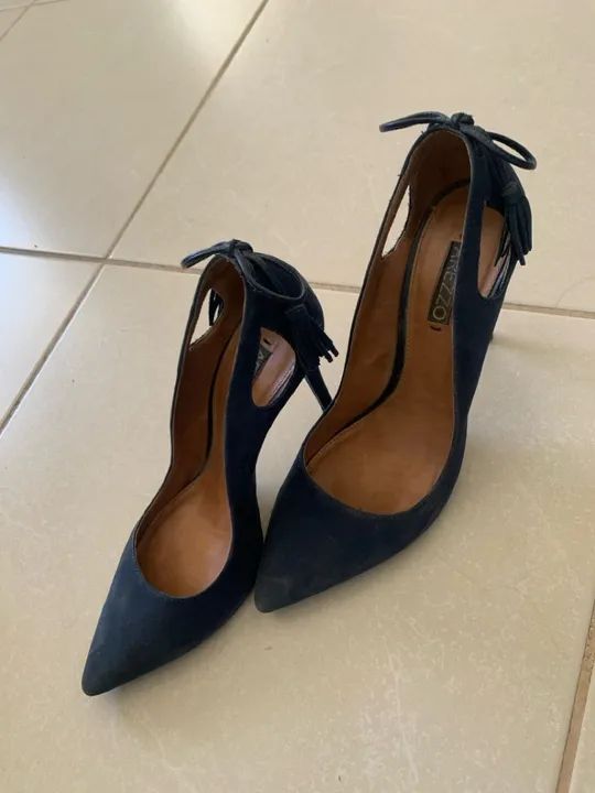 Scarpin nobuck marinho - Foto 2