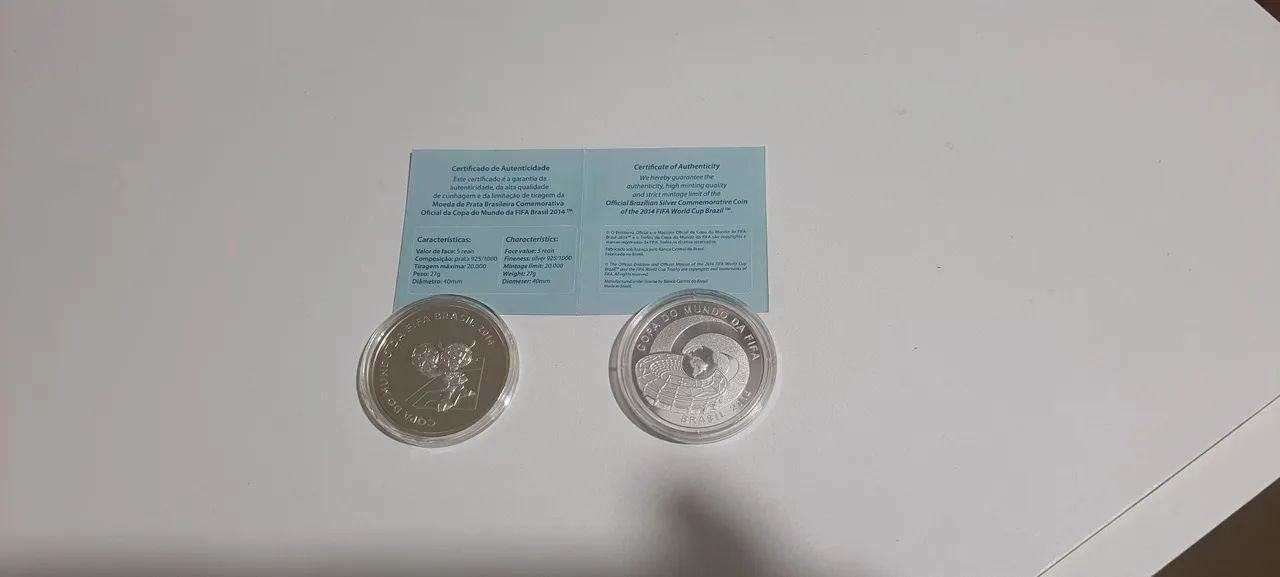 Moedas de Prata Comemorativas da Copa do Mundo FIFA Brasil 2014 - Foto 3