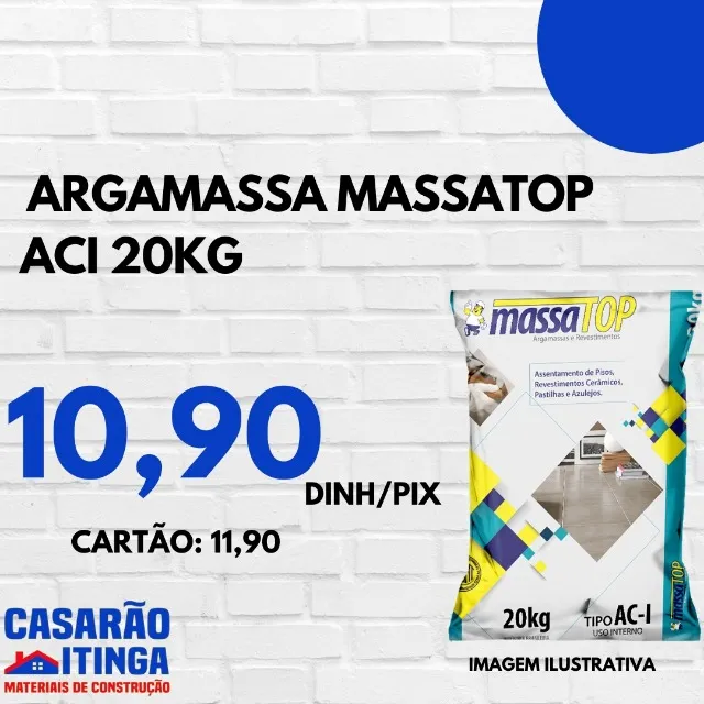 Argamassa ACI Massatop 20kg em Promoção!!