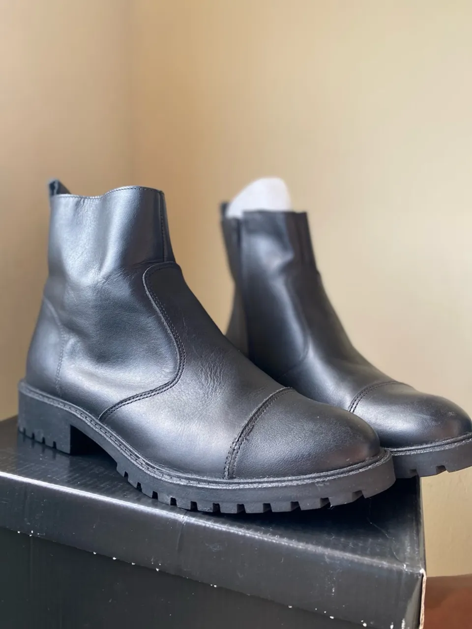 Botas de Couro Pretas