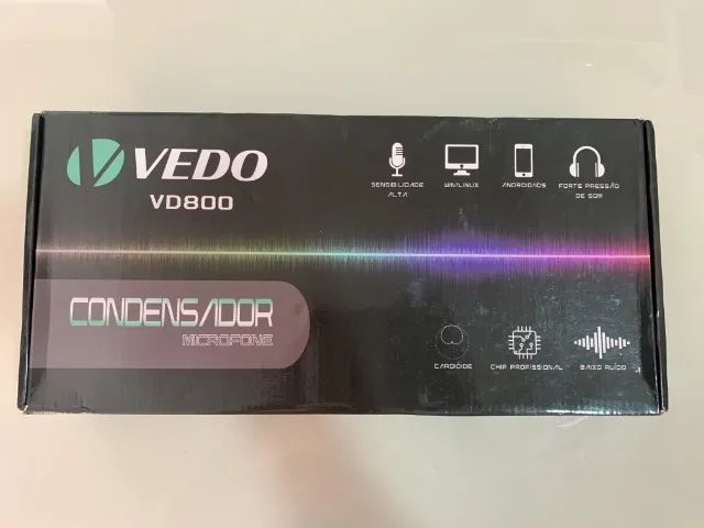 Microfone VEDO Condensador VD800 NOVO
