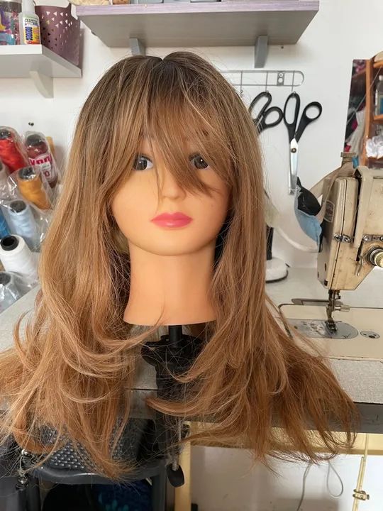 Peruca loira com franja wig - Foto 5
