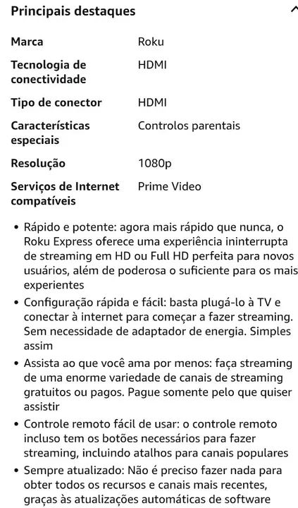 Roku Express - Streaming rápido e descomplicado - Foto 2