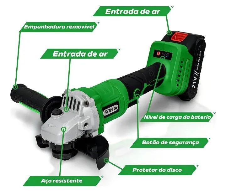 Esmerilhadeira com bateria ( 2 baterias) entrego. - Foto 5