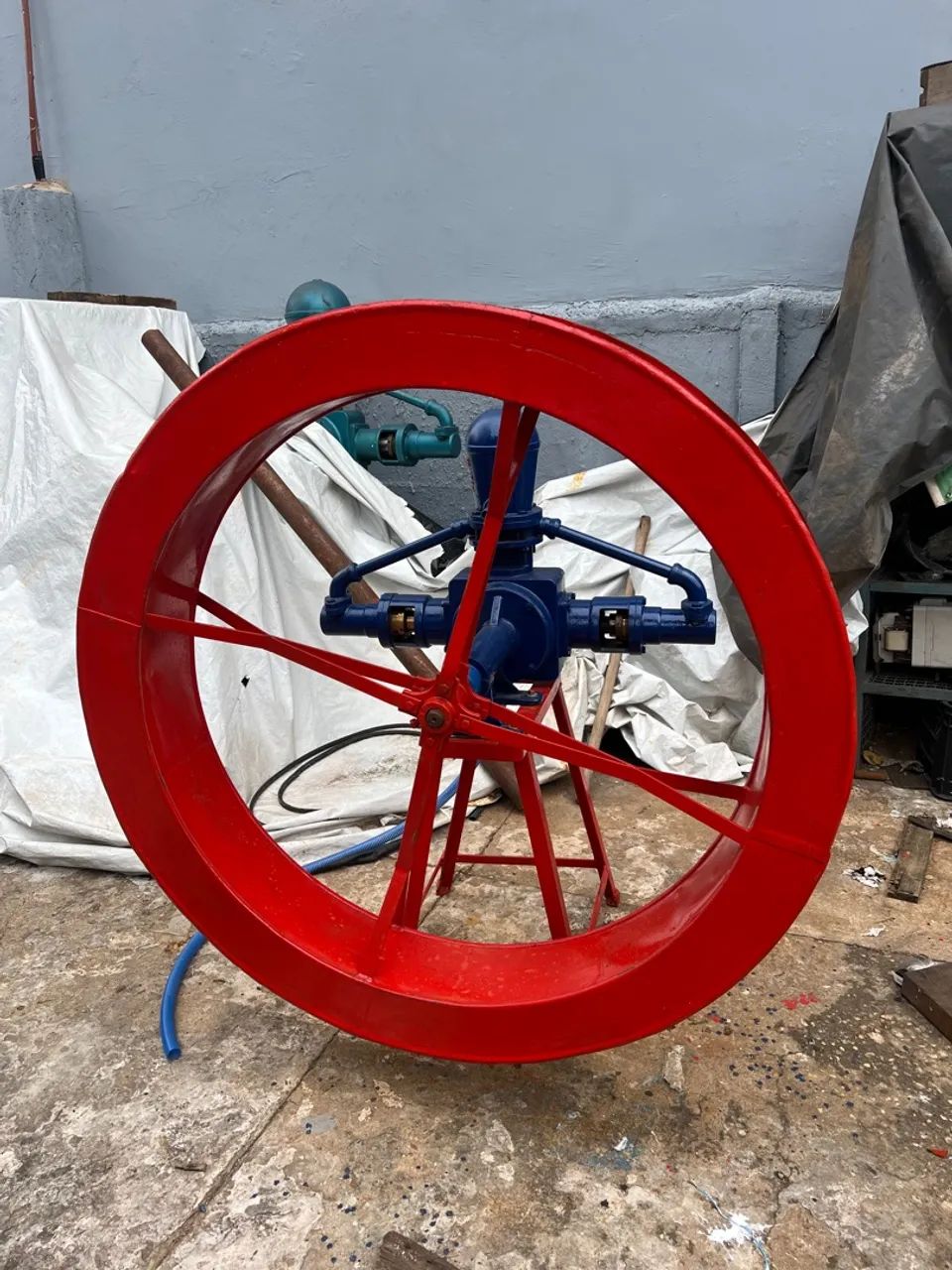 Conjunto de bomba hidráulica com cavalete e roda , modelo MS6 rochfer