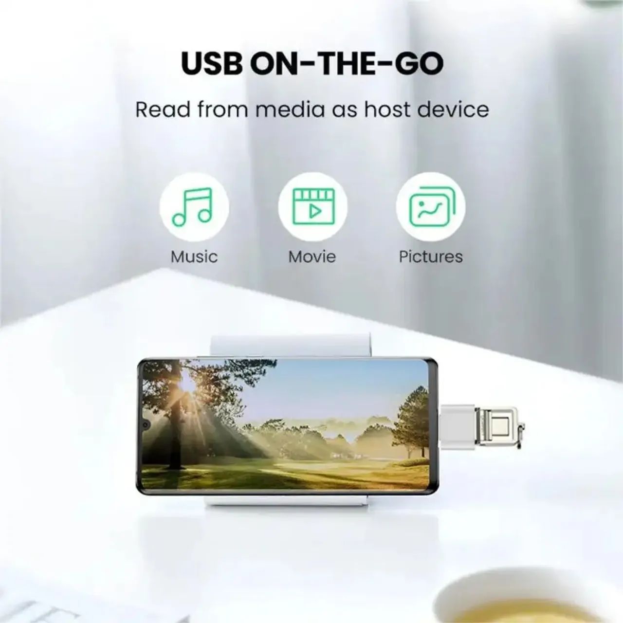Adaptador USB 3.0 Tipo C para Celular - 5Gbps - Foto 2