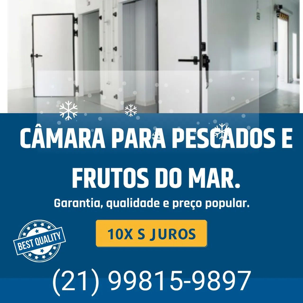 Câmara Frigorífica para Pescados e Frutos do Mar