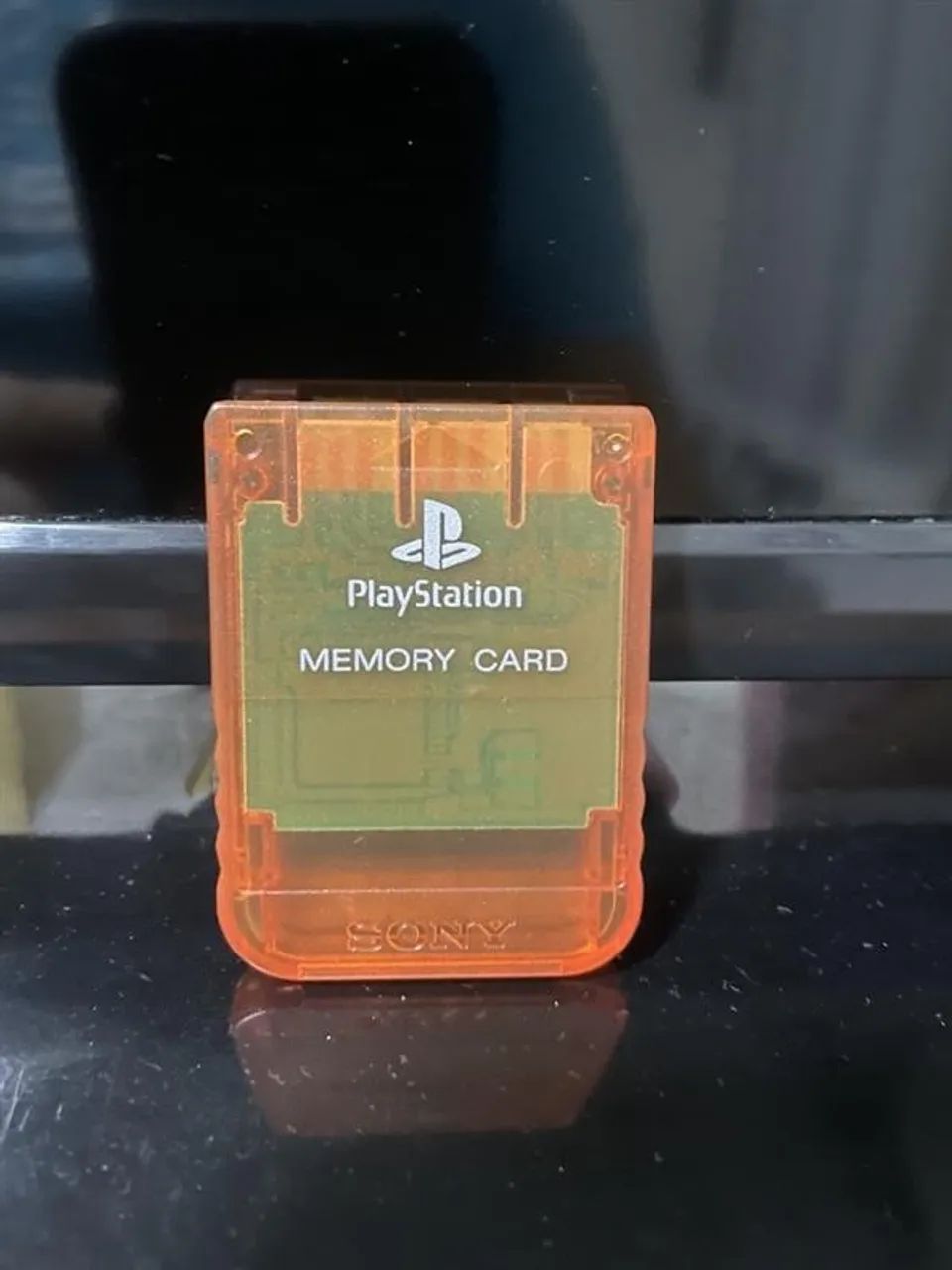 Memory Card Laranja - Playstation 1 - Original