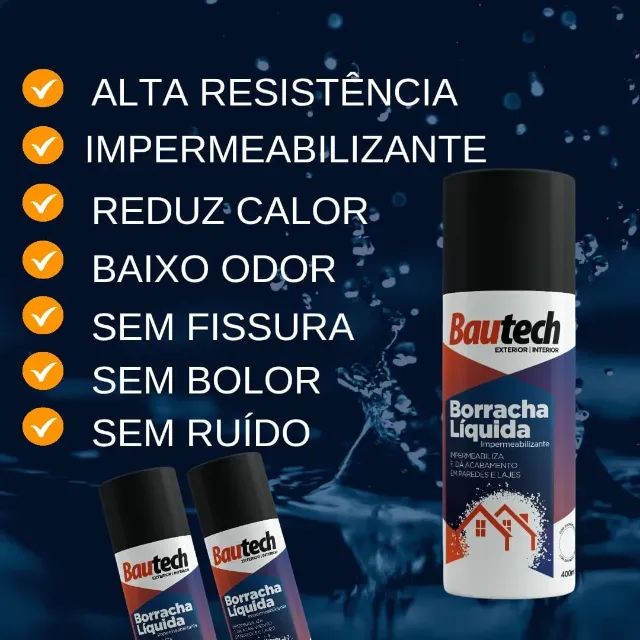 Mega Borracha Liquida Solução Total Bautech Spray 400ml - Foto 5