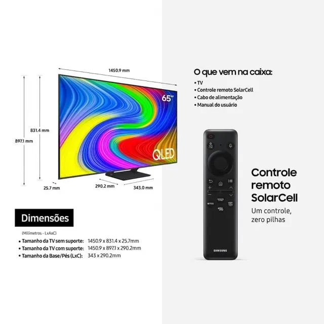 Smart Tv Samsung 65" 4K Qled - Q65D - Foto 4