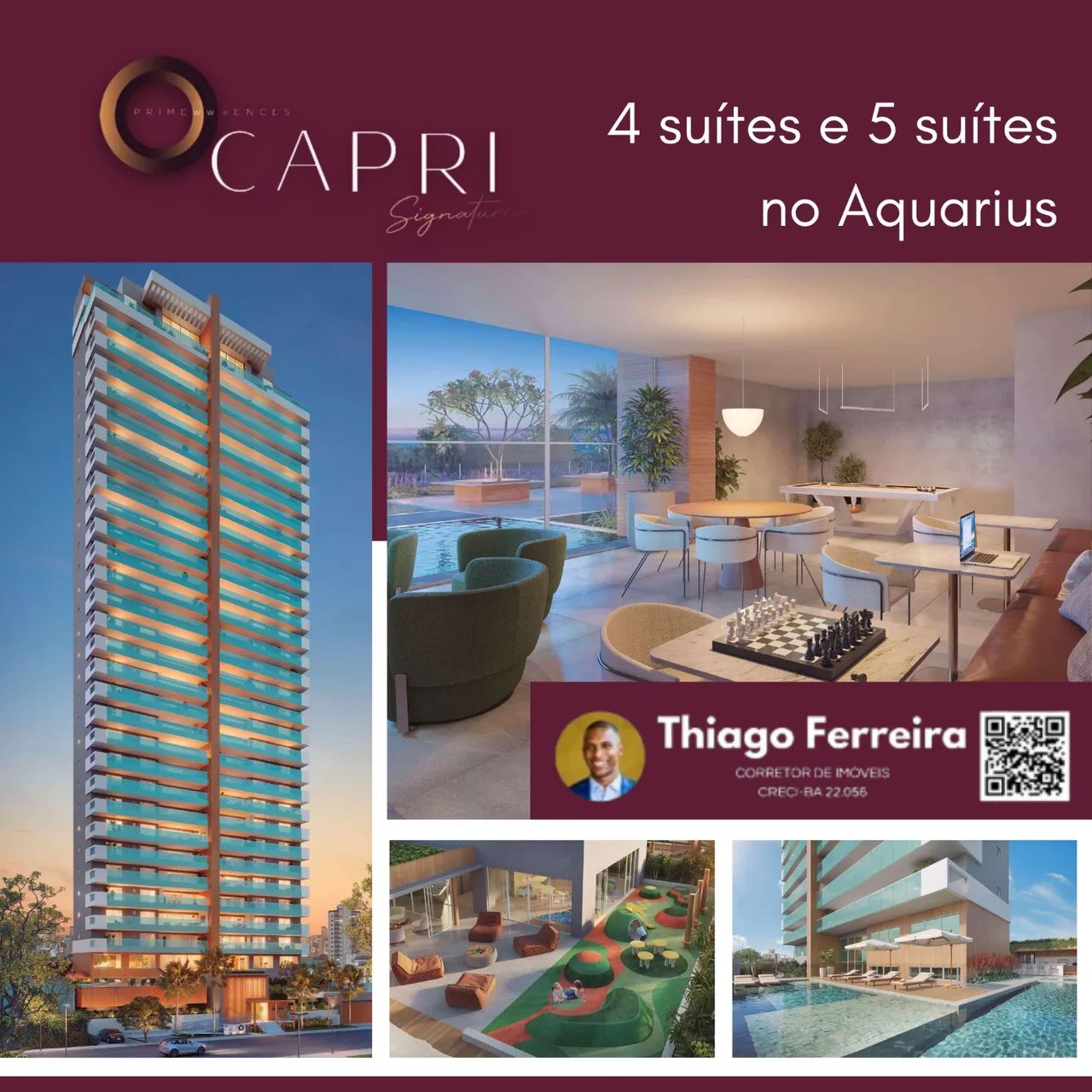 Capri Signature, 4 Suíte Em 222M² E 4 Vagas De Garagem No Loteamento Aquarius. 1KCTBEH