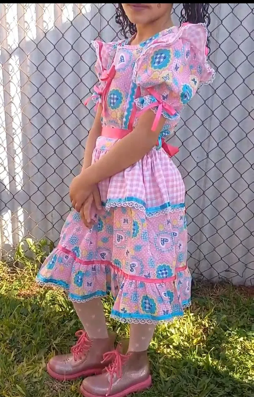 Vestido infantil Festa Junina