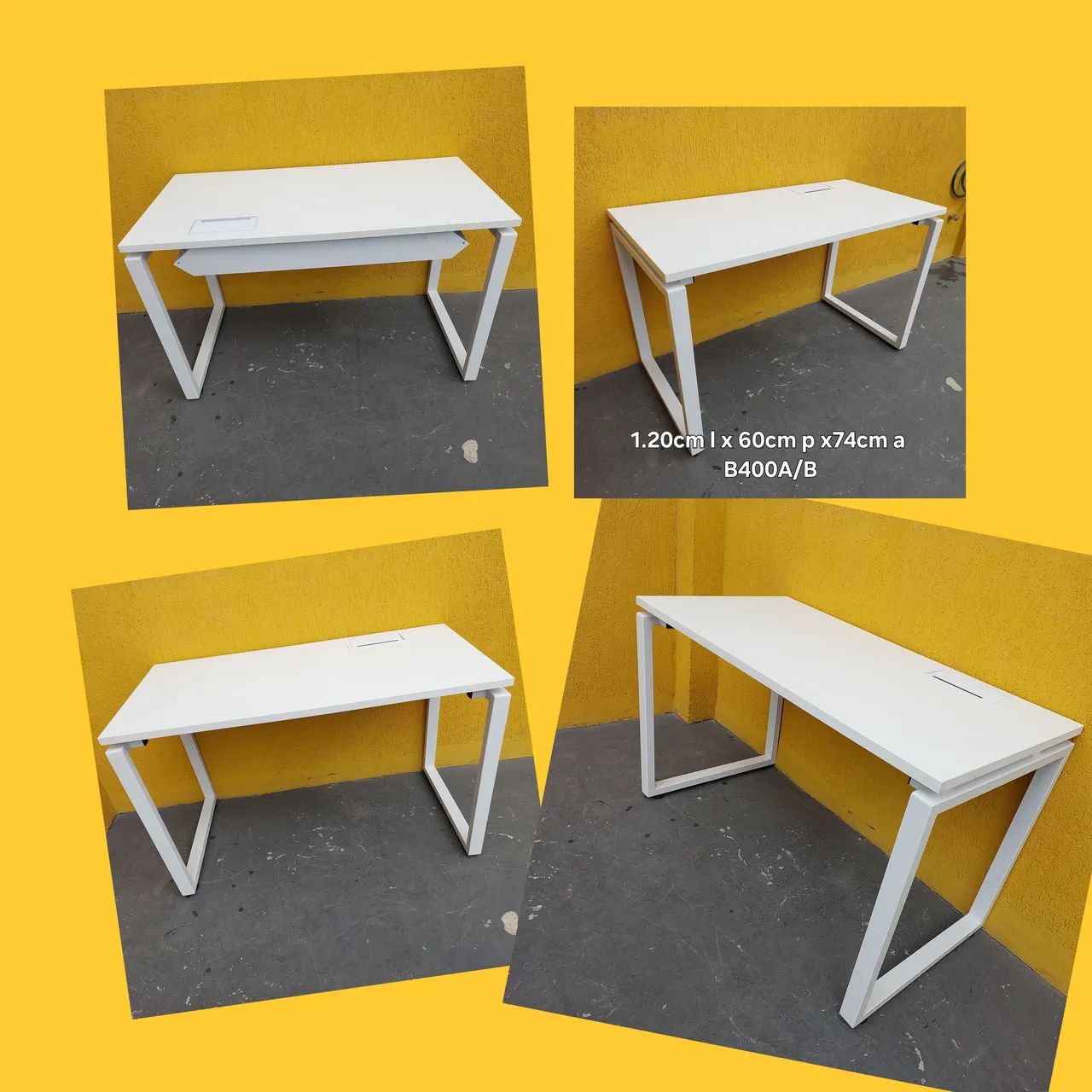 Mesa escritório branca 1.20x60