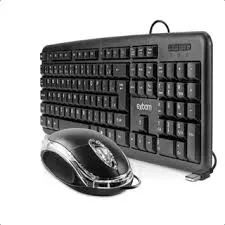 Kit Teclado E Mouse Com Fio Simples Home Office Escritório - Foto 2