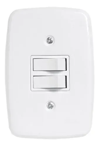 kit de interrupitor de 2 teclas10a 250v cont. 12 unid