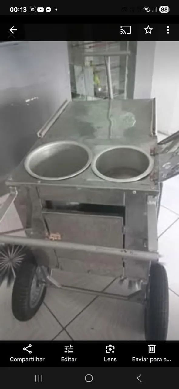 Carrinho de hotdog e lanches em Inox estado de novo leiam a descrição $750