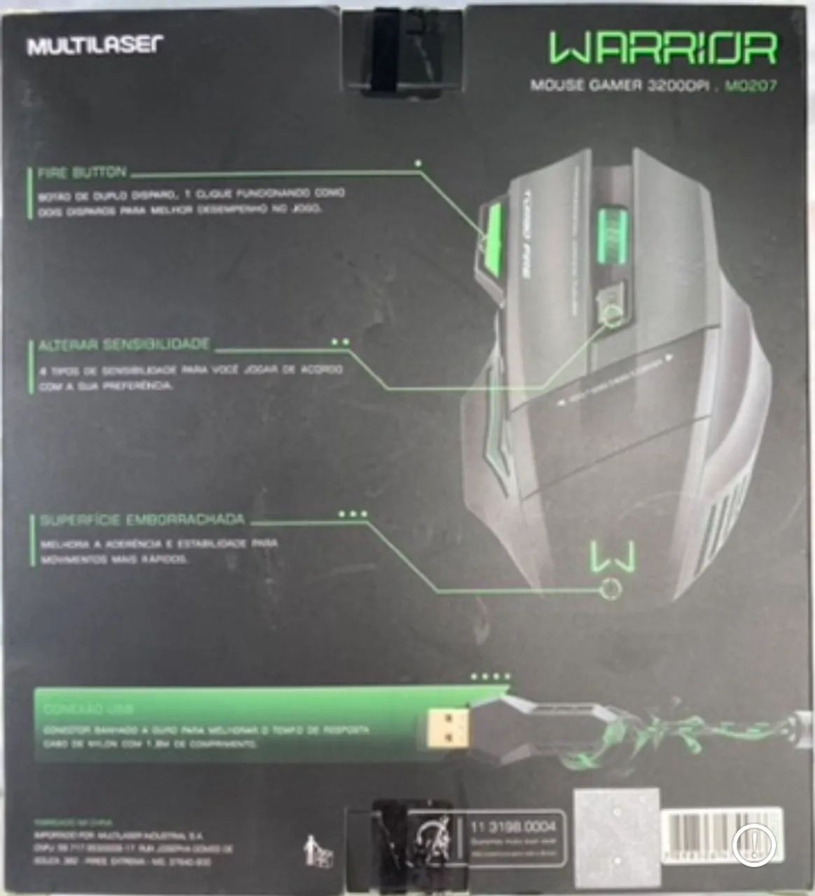 Mouse Gamer Profissional Warrior 7 botões - MO20764363328074883122