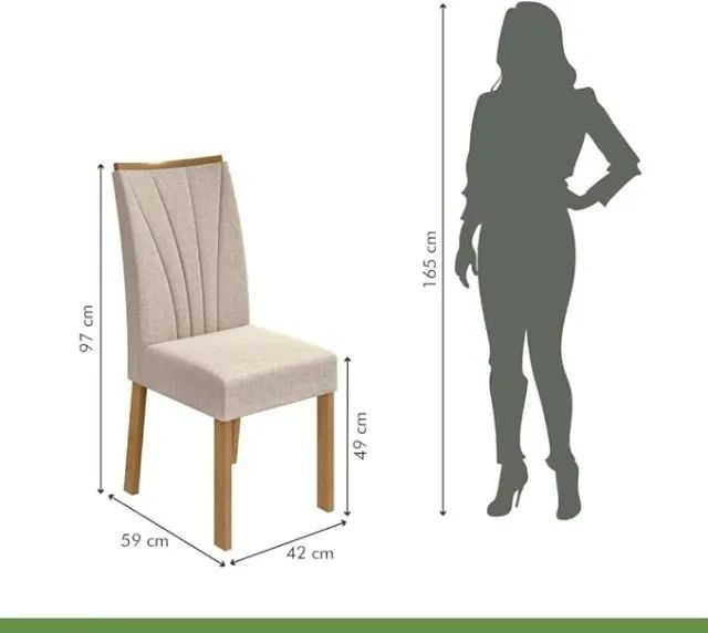 Conjunto Com 6 Cadeiras Sala De Jantar - Foto 2