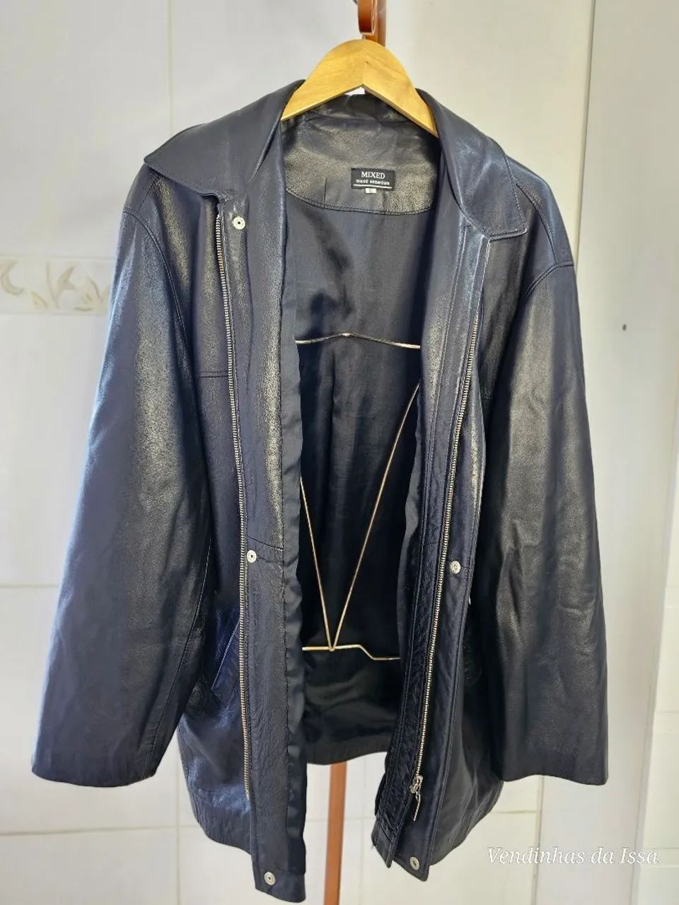 Jaqueta de Couro Mixed Essentials  - Foto 4