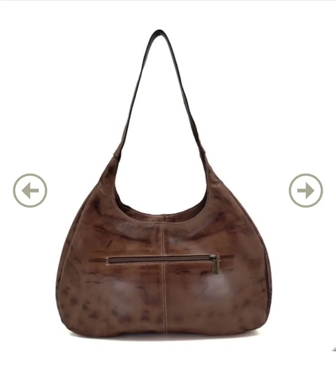 Bolsa de Ombro Patchwork em Couro Marrom - Foto 2