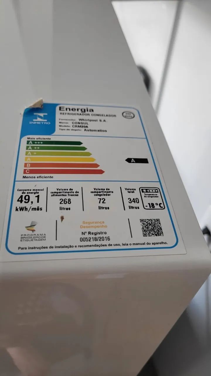 GELADEIRA/REFRIGERADOR CONSUL DUPLEX 340 L BRANCO 220V - Foto 5