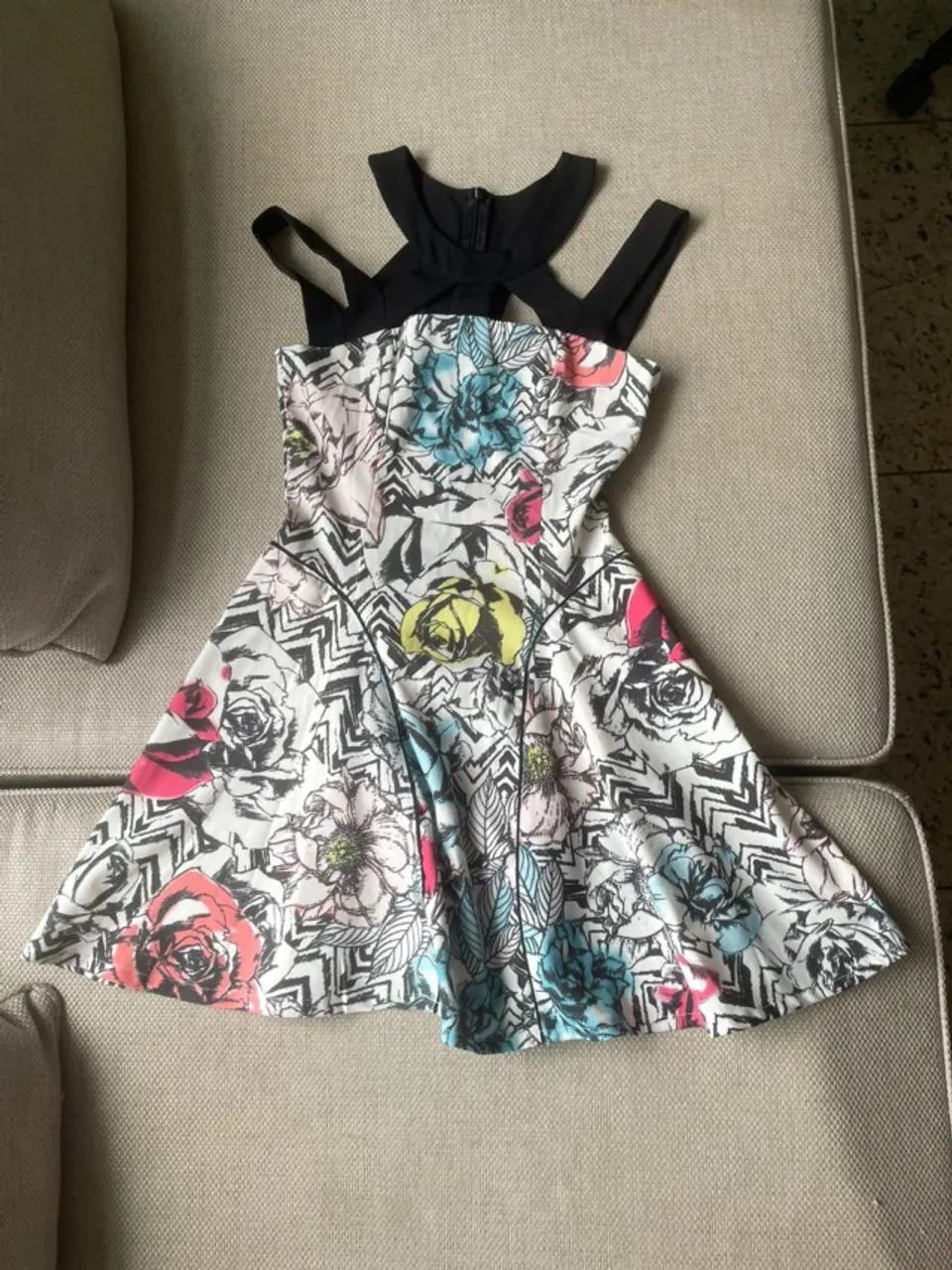 Vestido rodado estampado