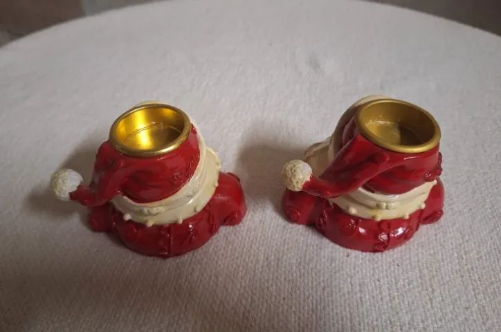 Par de Castiçais de Papai Noel - Foto 3