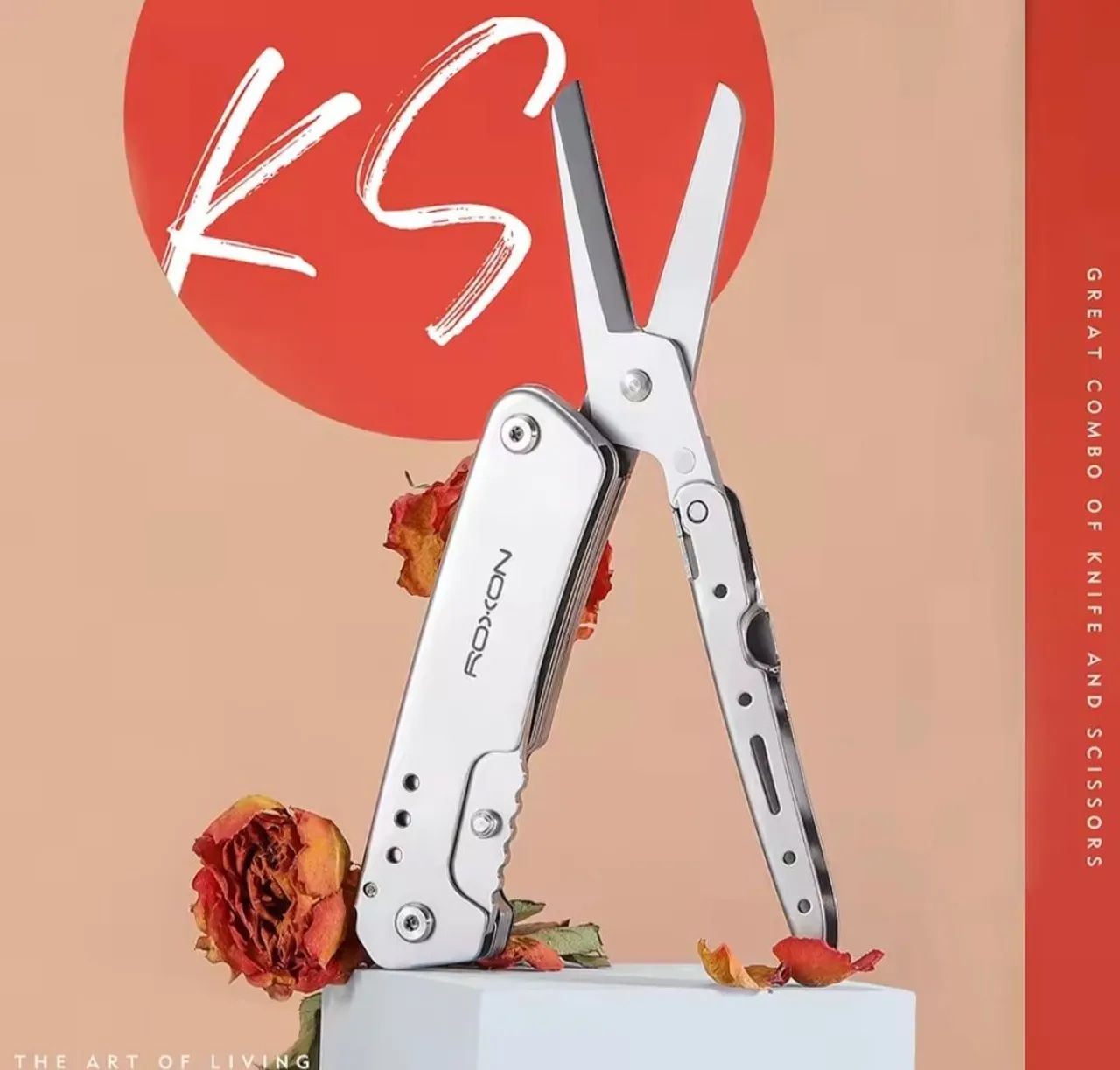 Canivete Multiuso Roxon EDC lâmina com tesoura - Foto 4