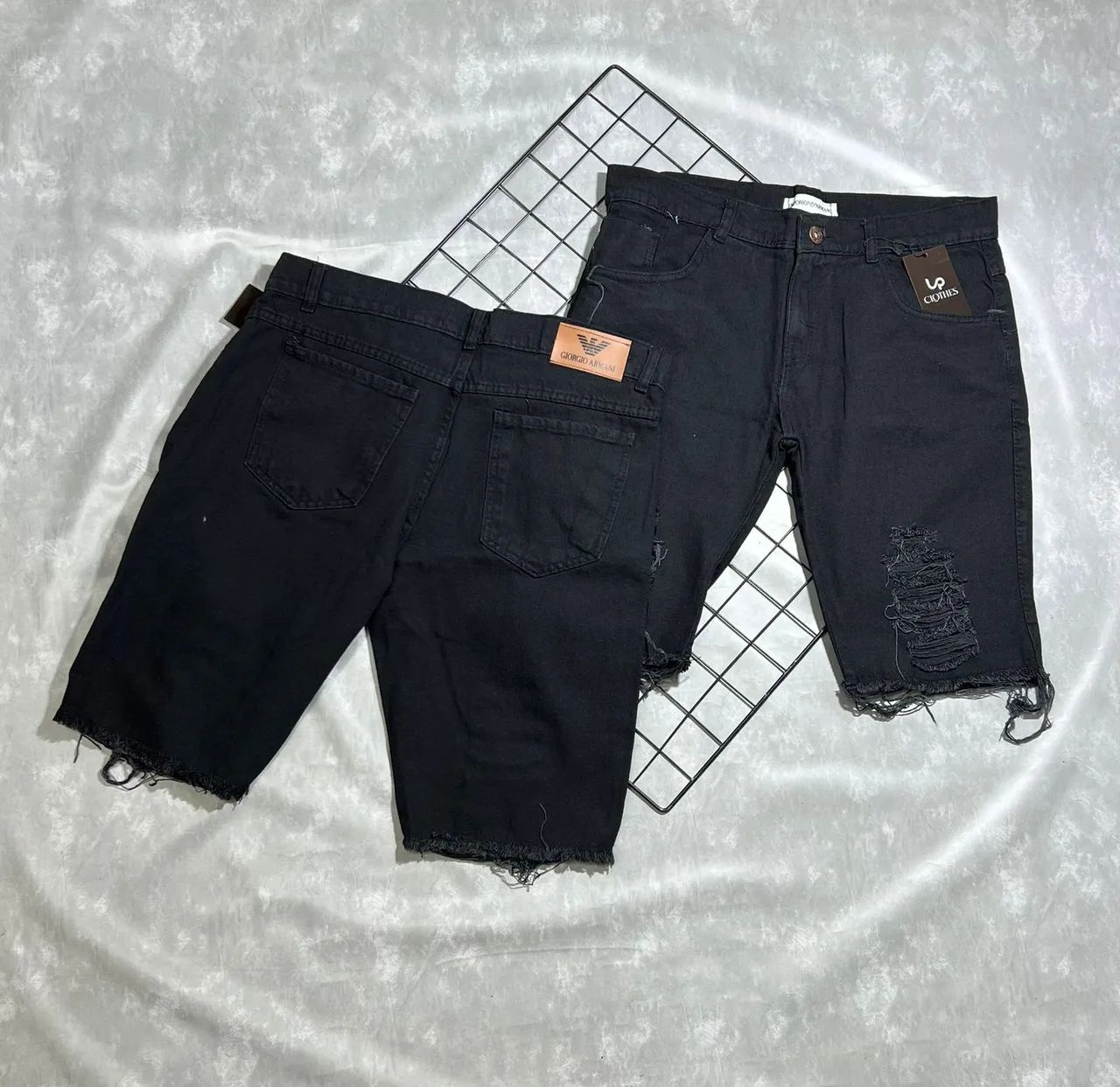 Bermuda jeans preta