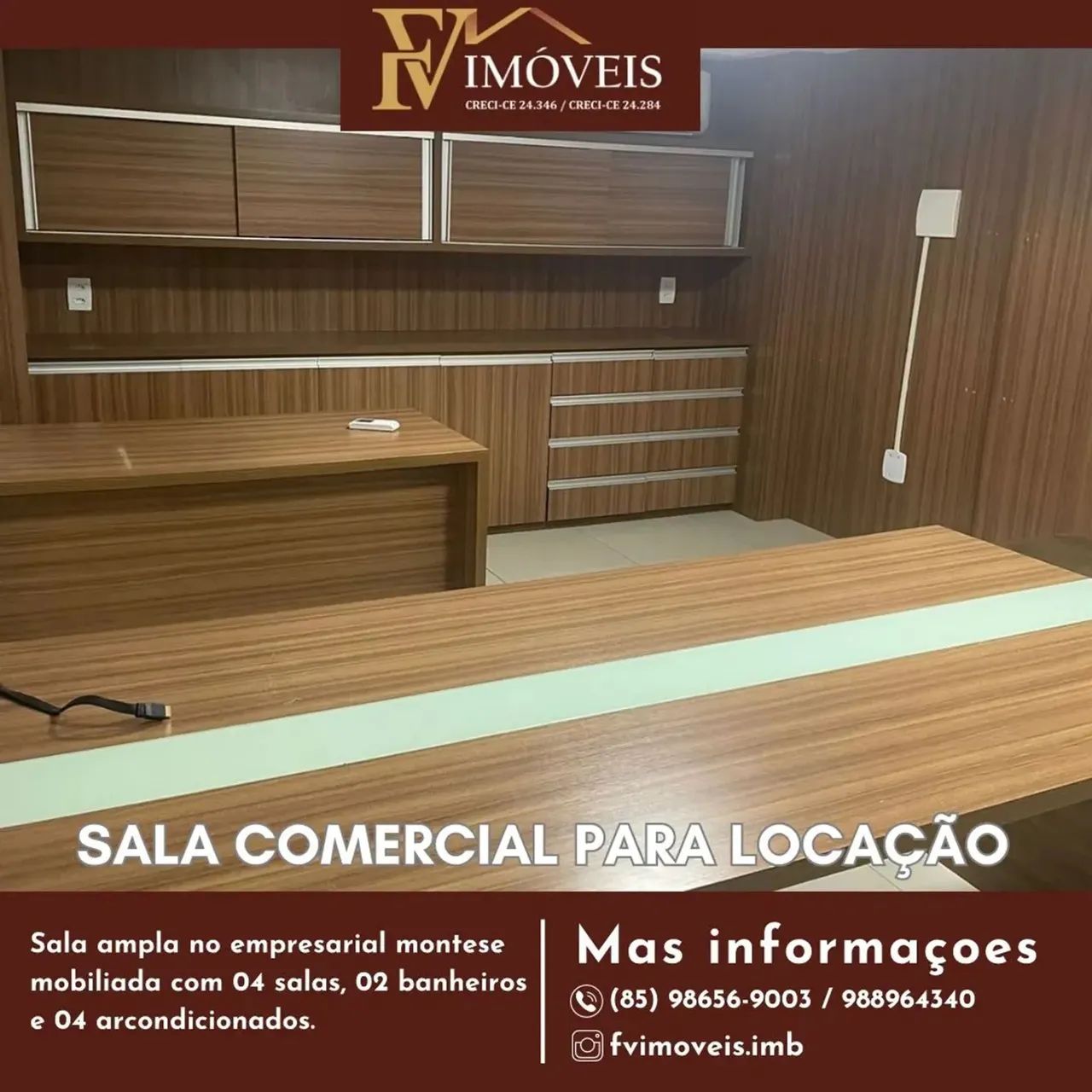 Sala comercial mobiliada e climatizada  pronta para uso  Montese