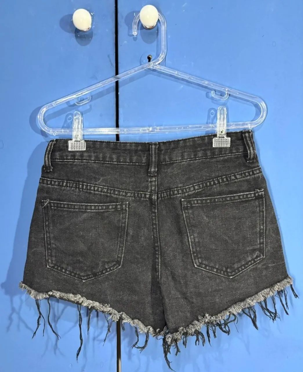 Short Preto Desfiado Shein - P - Foto 2
