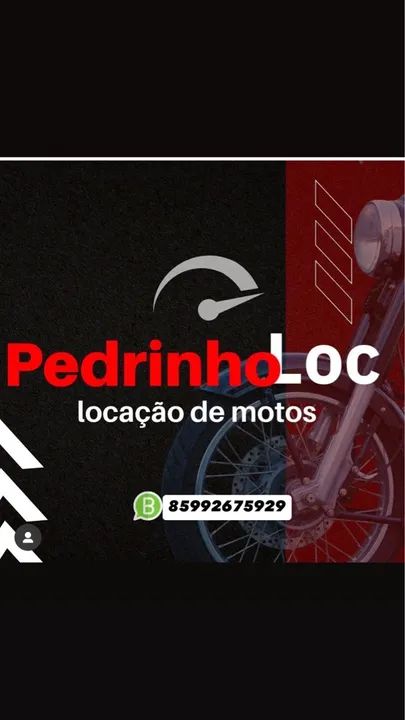Motocicleta para locação - PedrinhoLoc
