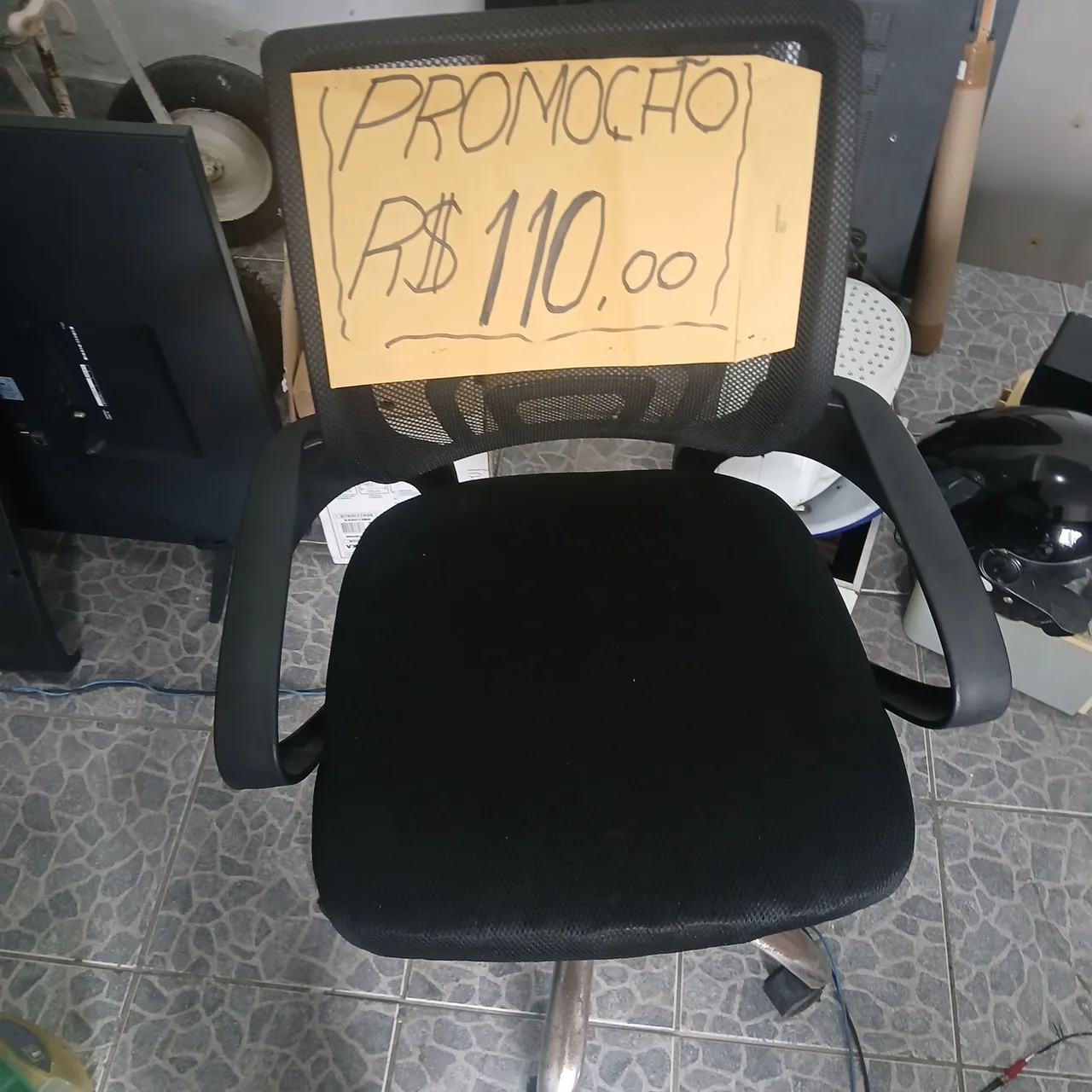 Cadeira de Escritório Mesh Preta - Promoção!